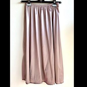 Vintage Taupe Slip Skirt SIZE M (NEW)